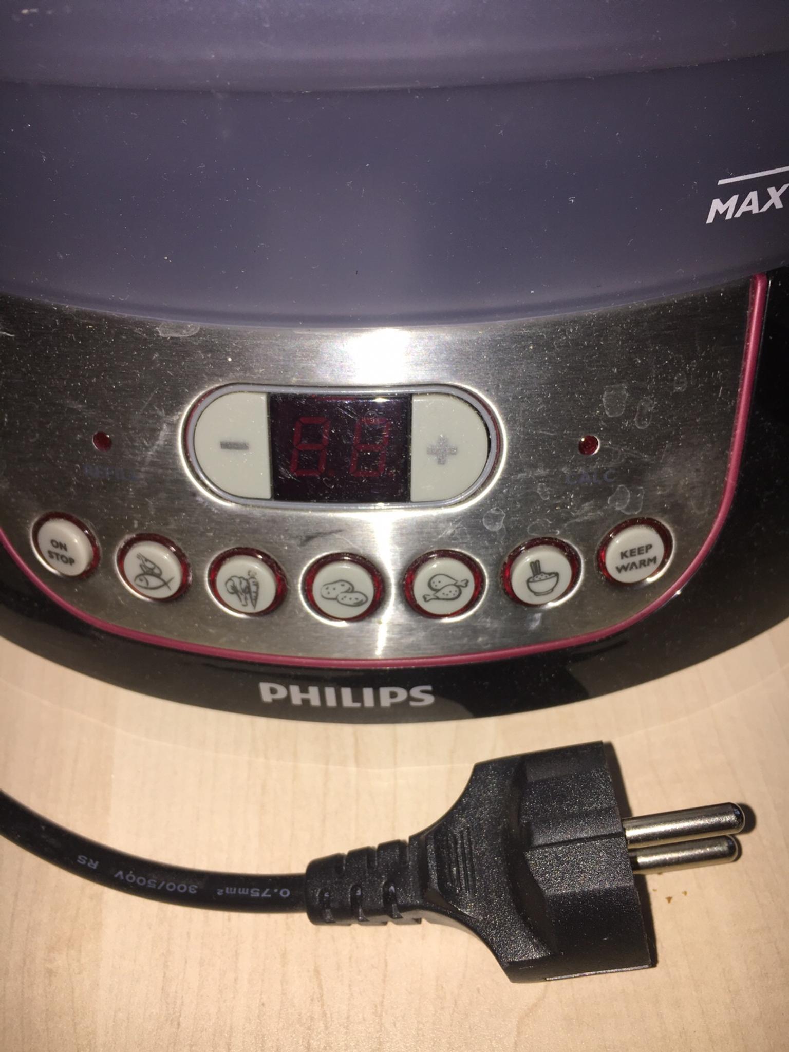 Zeitschaltuhr Philips HD9140/91 Dampfgarer 900 Watt LCD Timer Aromaverstärker 