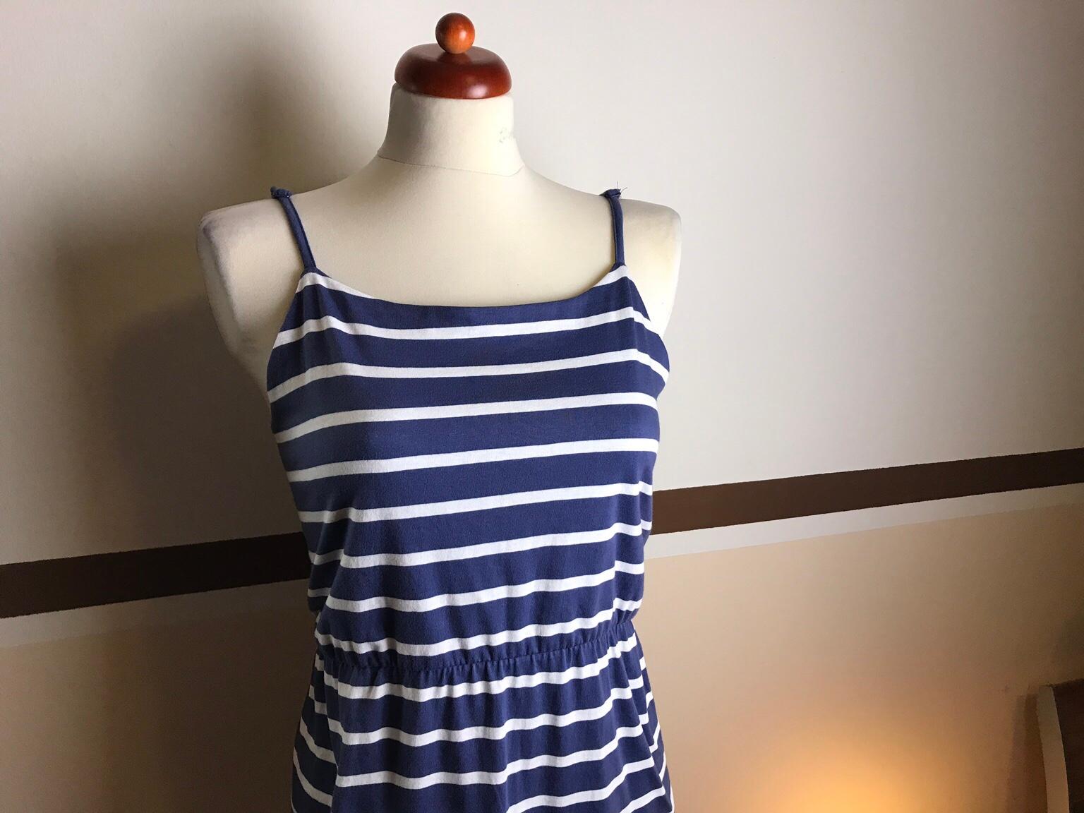Kleid Maxi Kleid Aniston blau weiß gestreift Gr 40 42 