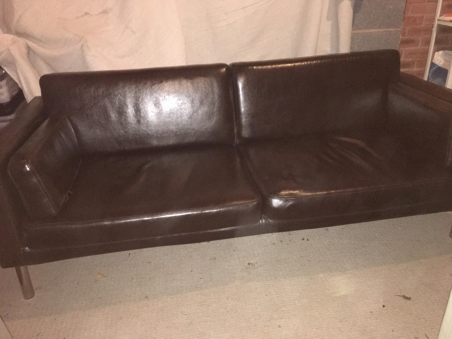 Faux Leather Sofa Ikea In Dy1 Dudley, Ikea Brown Leather Couch
