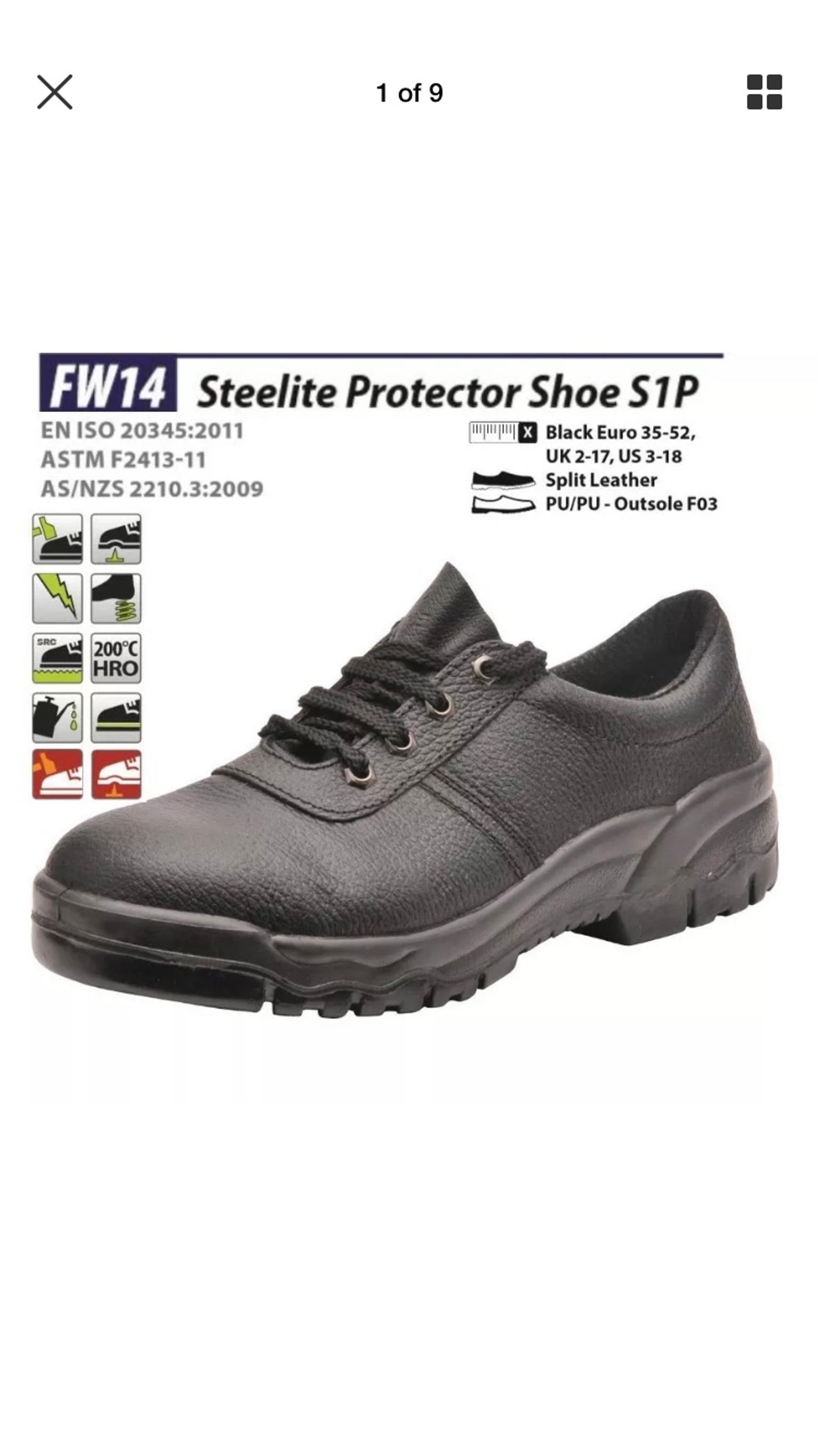 PORTWEST FW14 Steelite Protector black S1P safety shoe with midsole size 35-52 