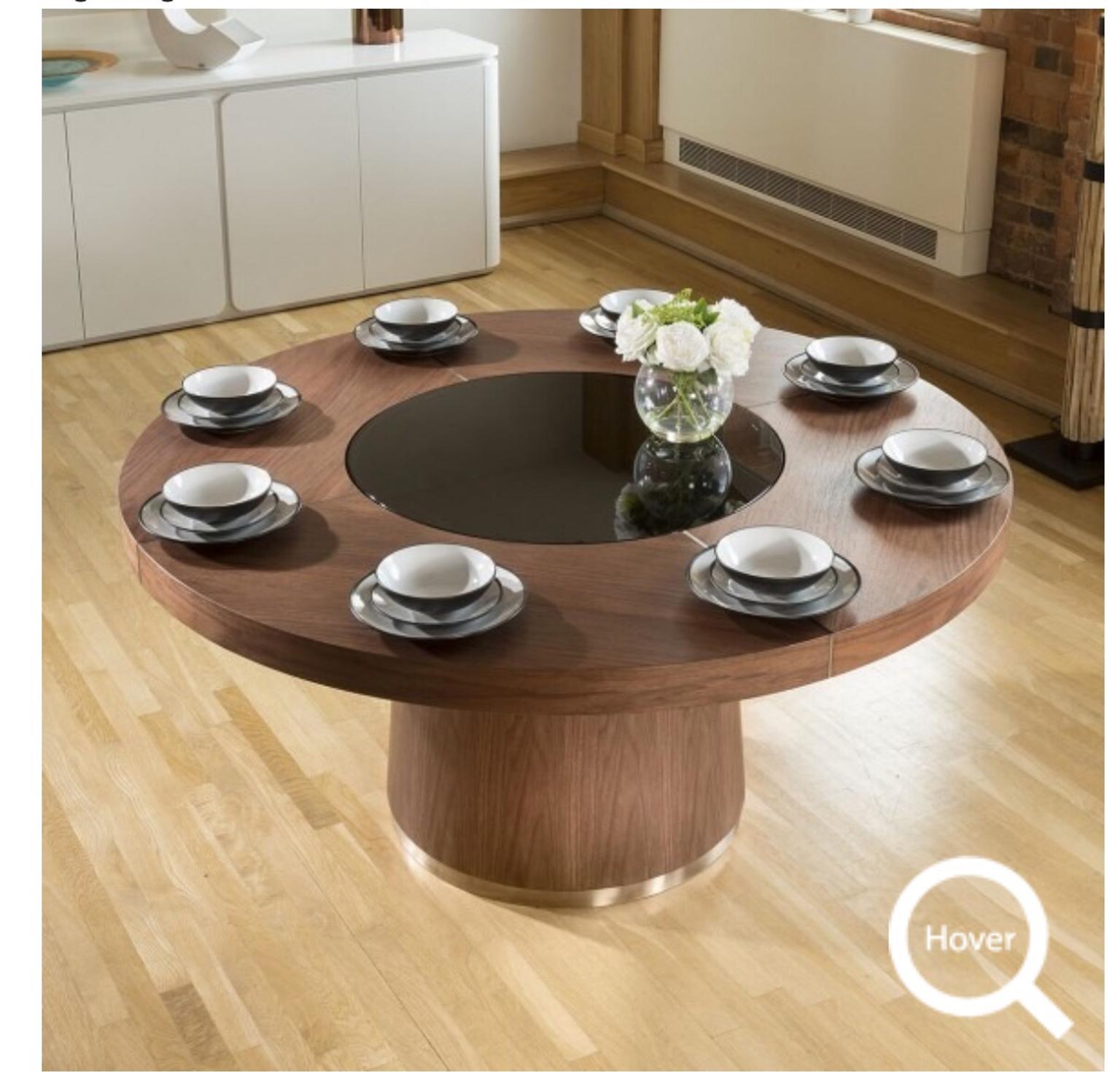 Lazy Susan Led Light 1 6 Table Round, Large Round Dining Table Seats 8 Lazy Susan