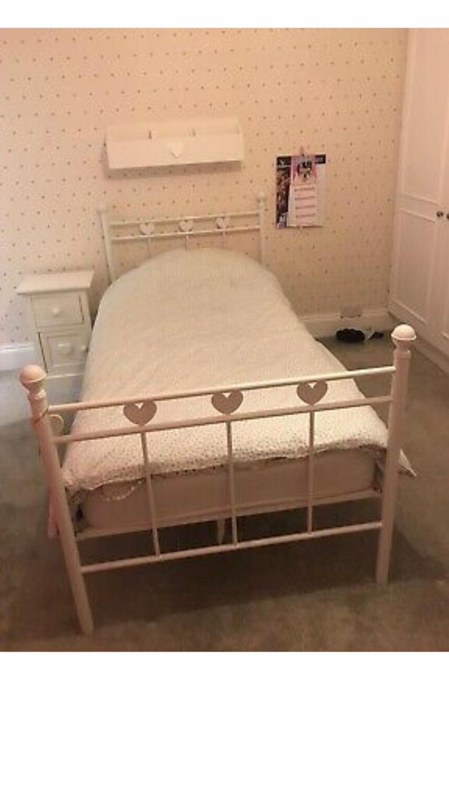 Next White Single Bed Frame With, White Heart Bed Frame