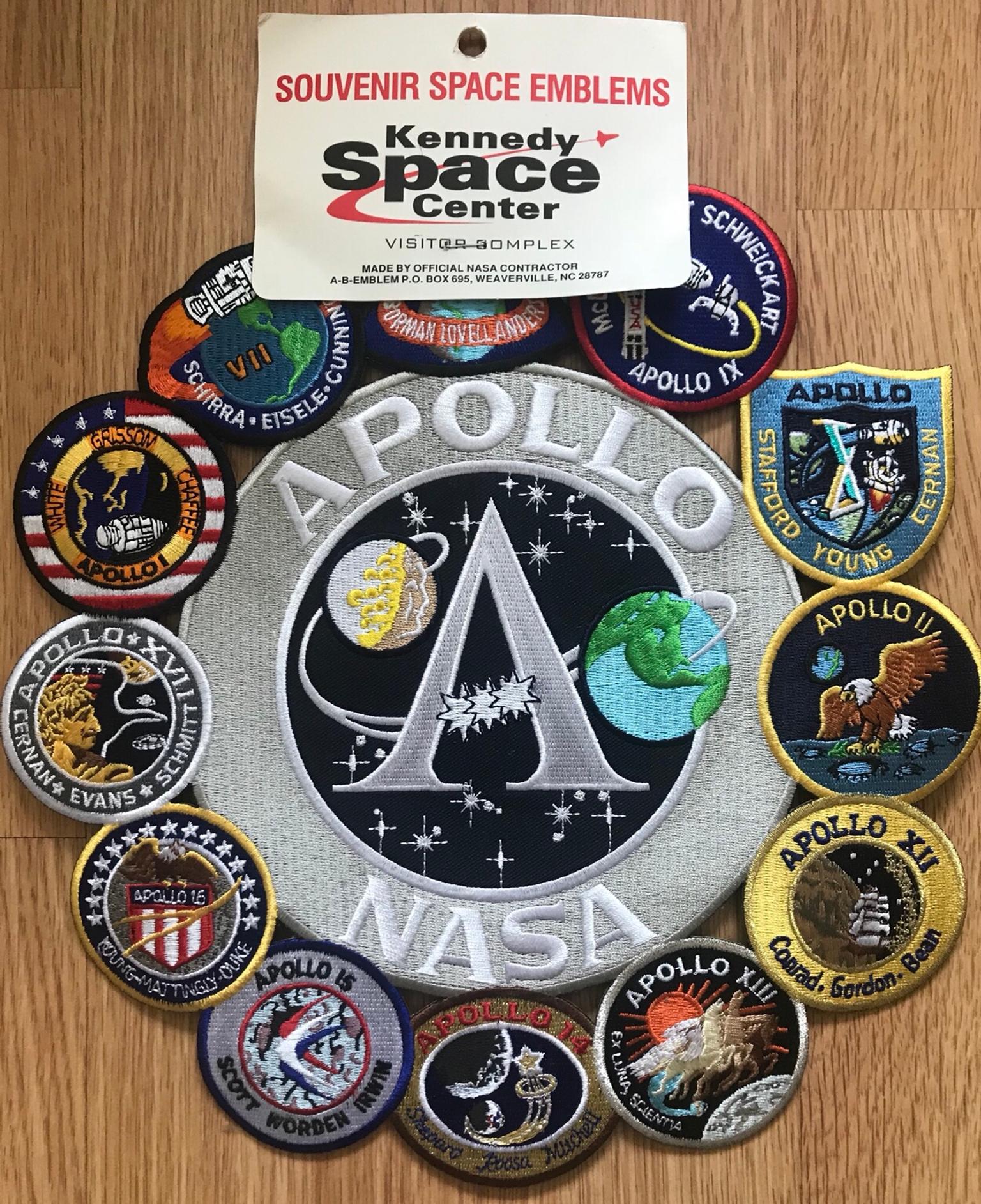 17 Mission PATCH NASA COLLAGE MINT USA ORIGINAL AB Emblem APOLLO 1-11