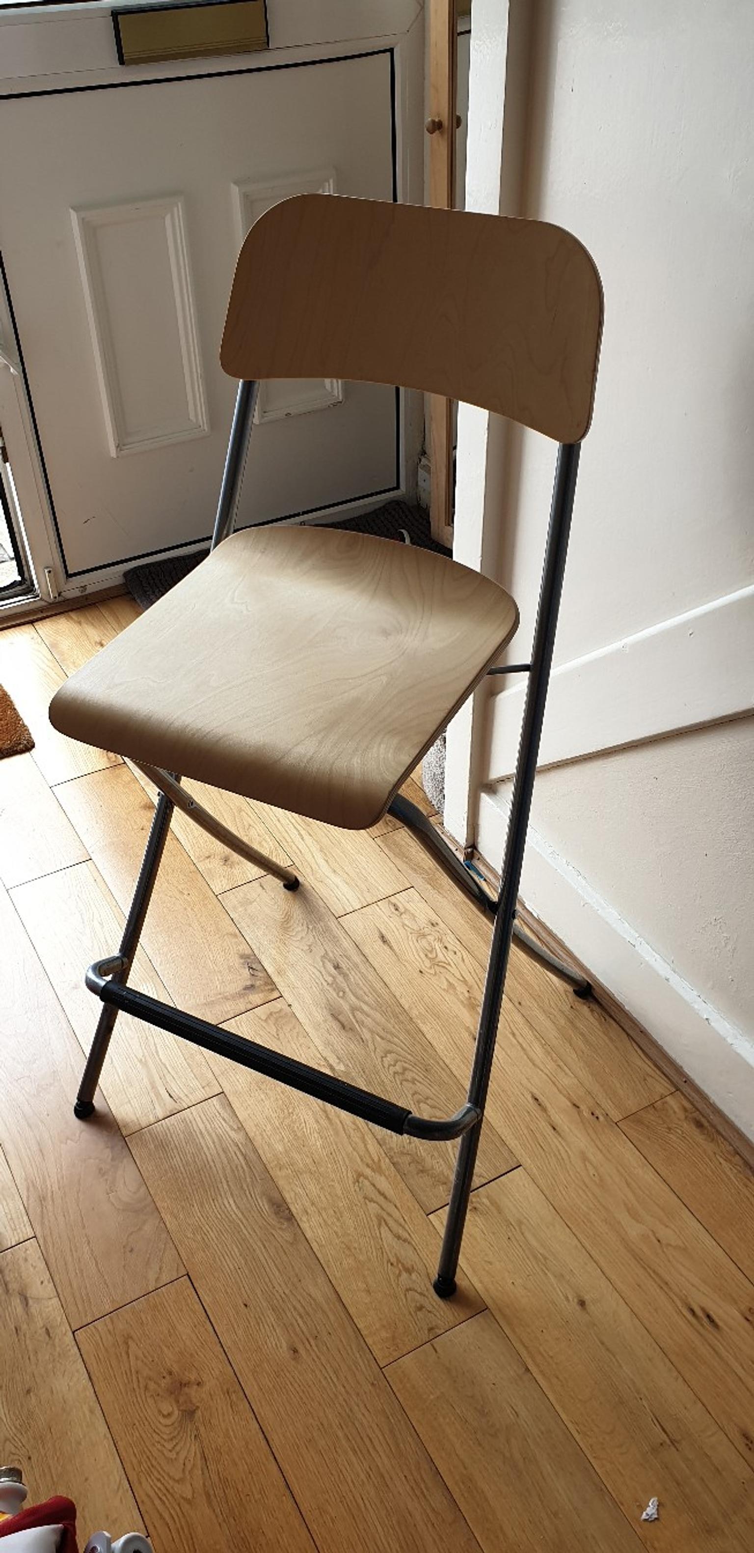 Ikea Folding Bar Stool With Backrest In, Foldaway Breakfast Bar Stools