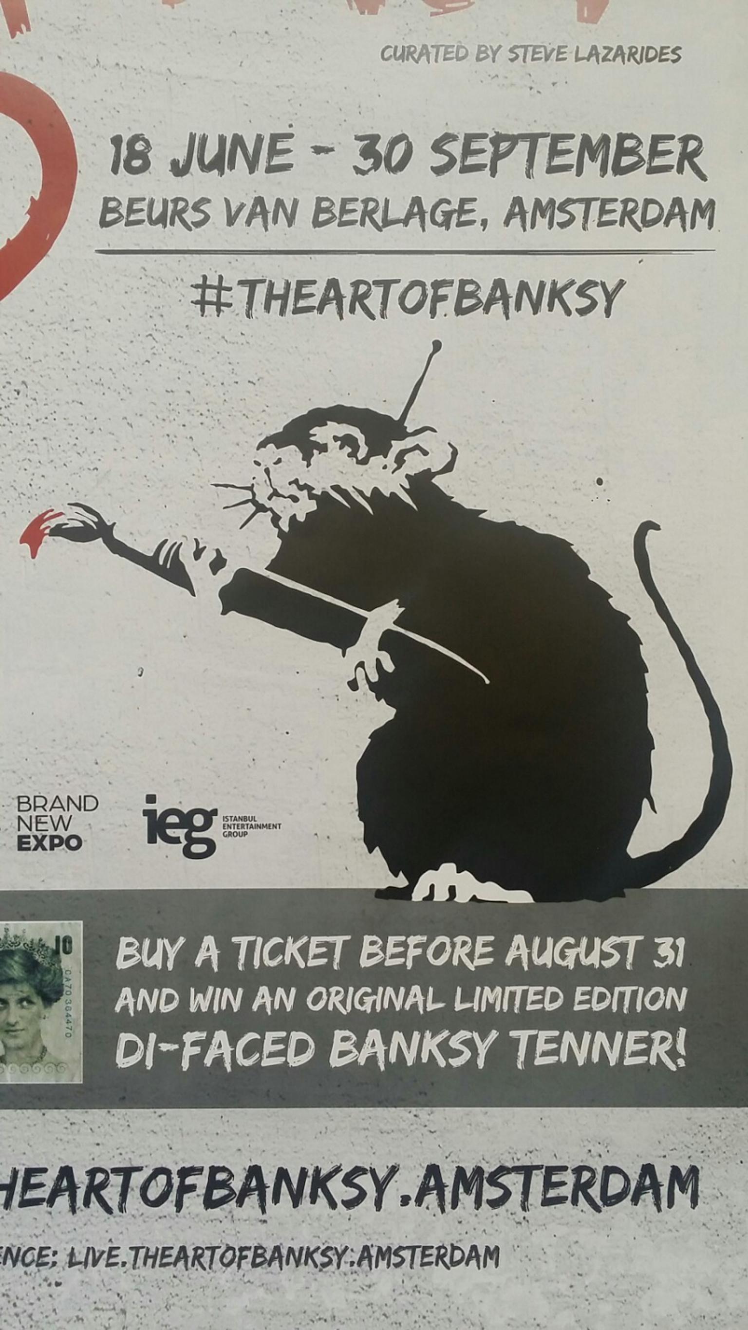 original poster the art of banksy 2016 The BeursvanBerlage Amsterdam exhibition 