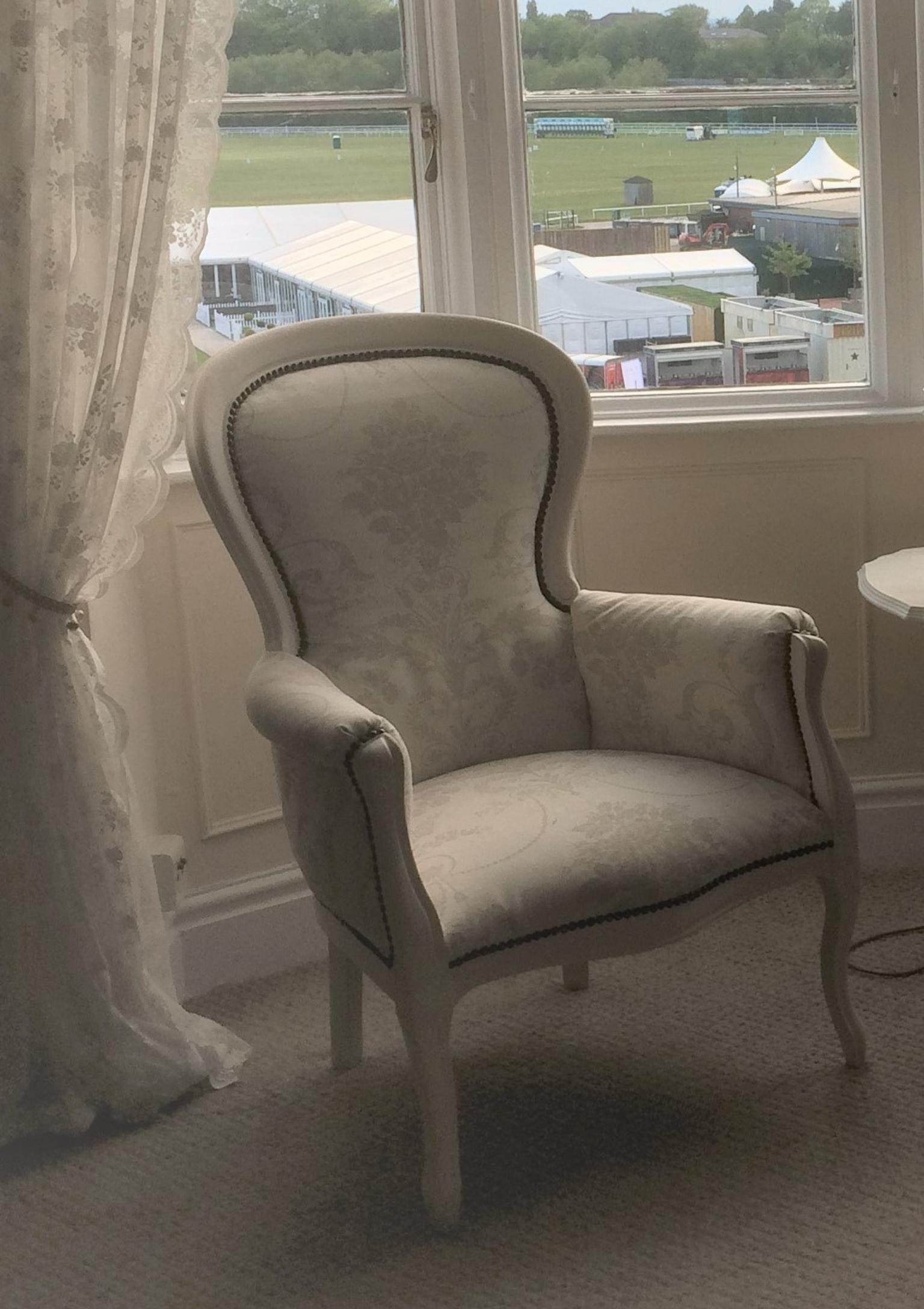 french style louis chair in Laura Ashley Hydrangea