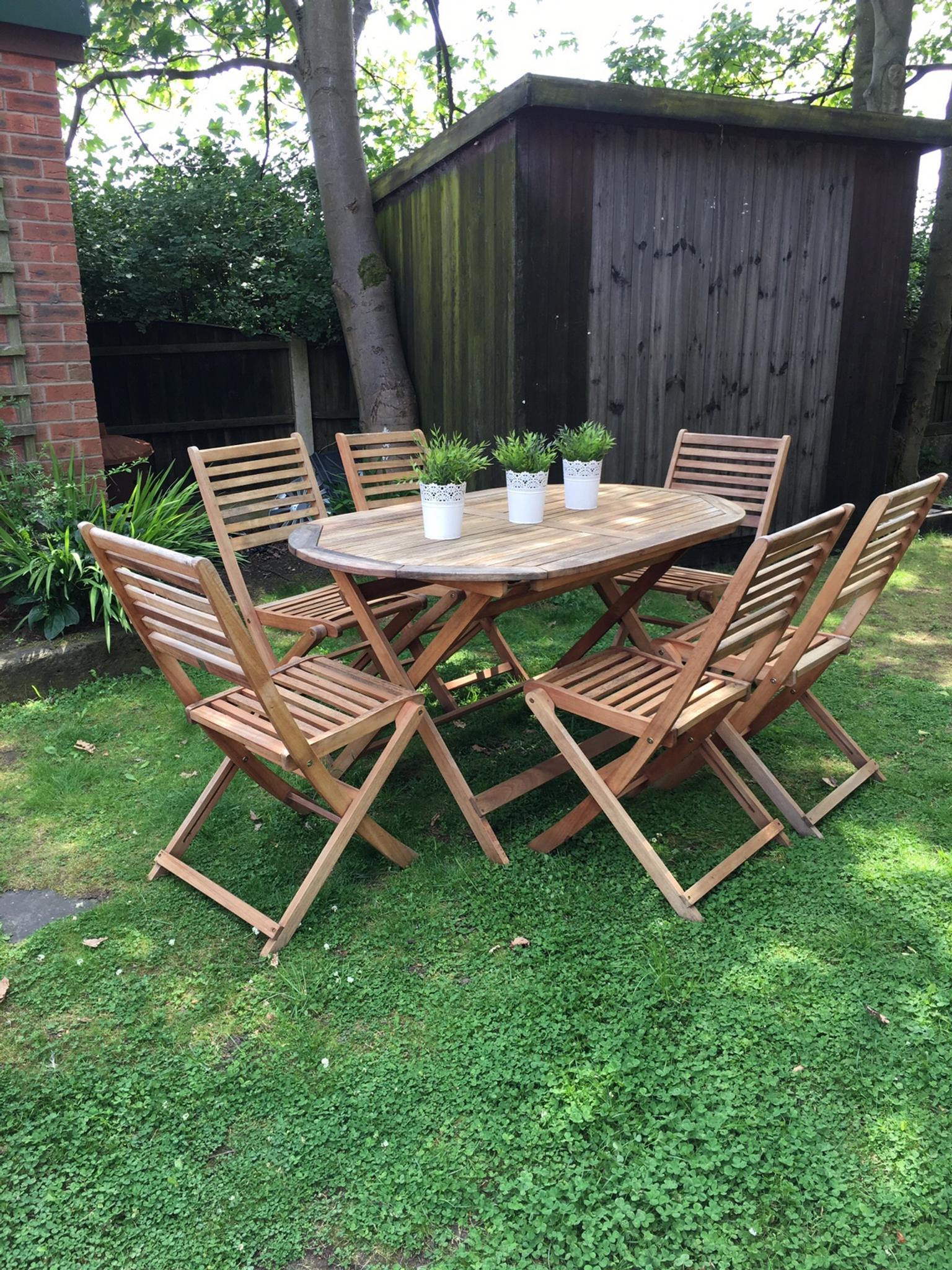 Garden Table And Chairs, Wooden Folding Table And Chairs For Garden