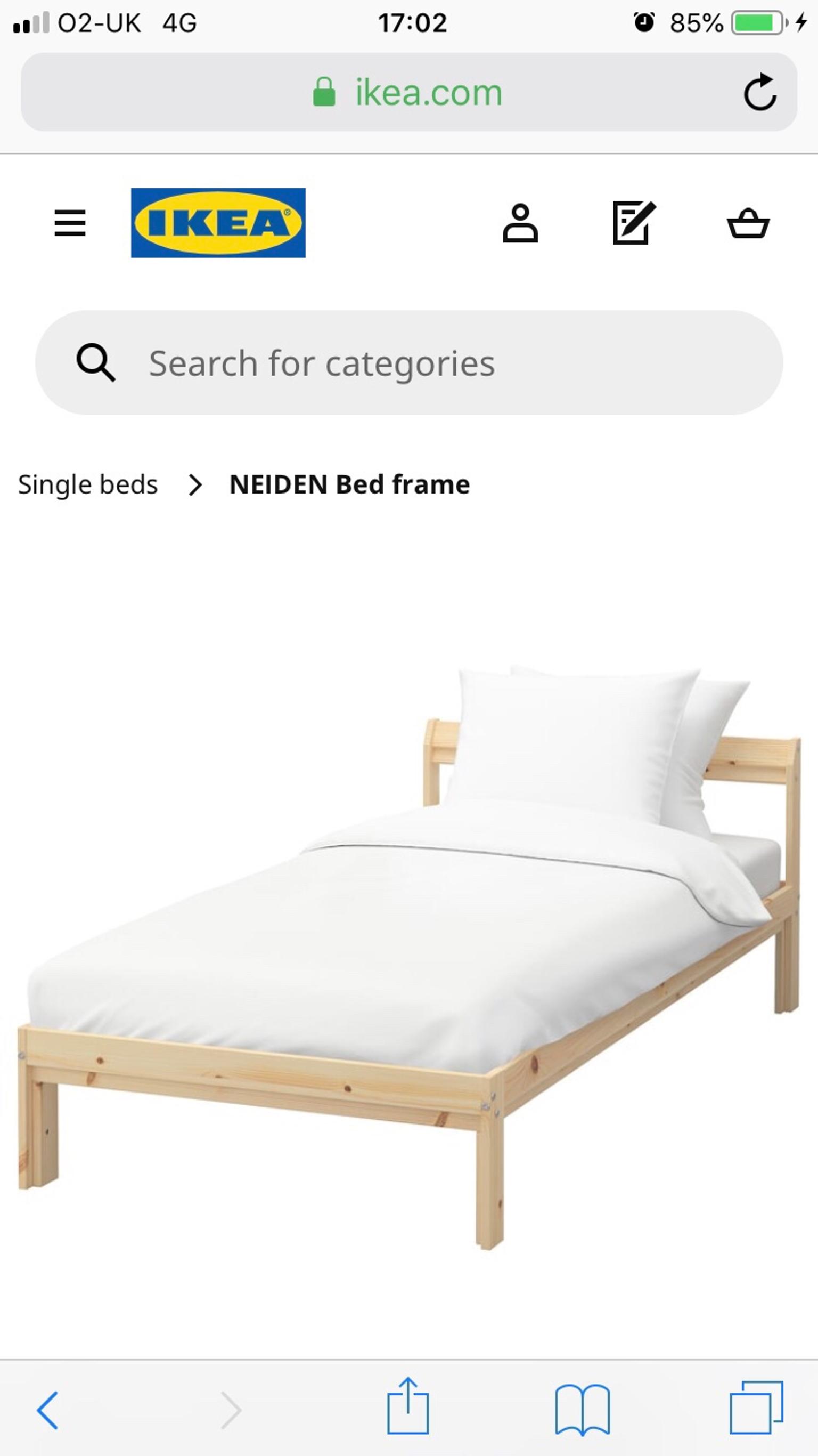Ikea Neiden Single Pine Bed Frame In, Ikea Twin Bed Pine