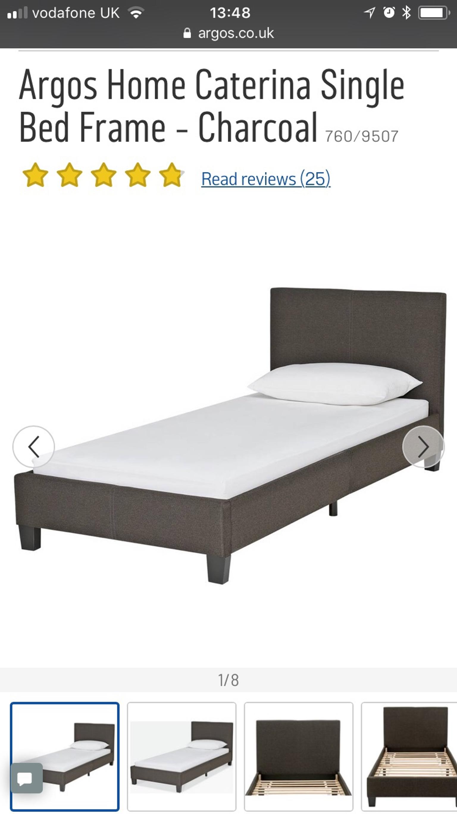 Argos Caterina Black Faux Leather Bed, Leather Bed Frame King Size Argos