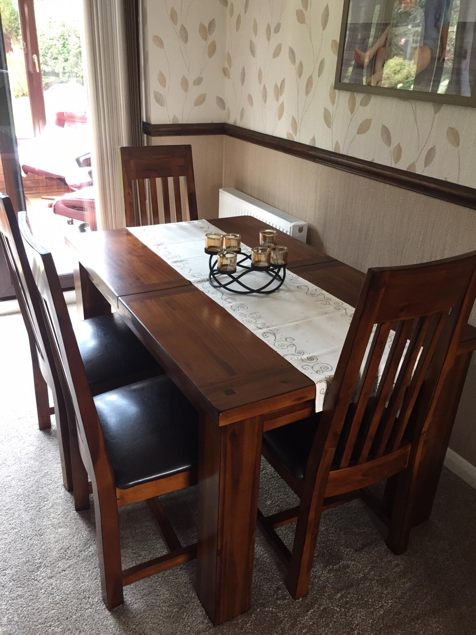Dfs Shiraz Acacia Extending Table 4, Dining Table And Chairs Clearance Dfs