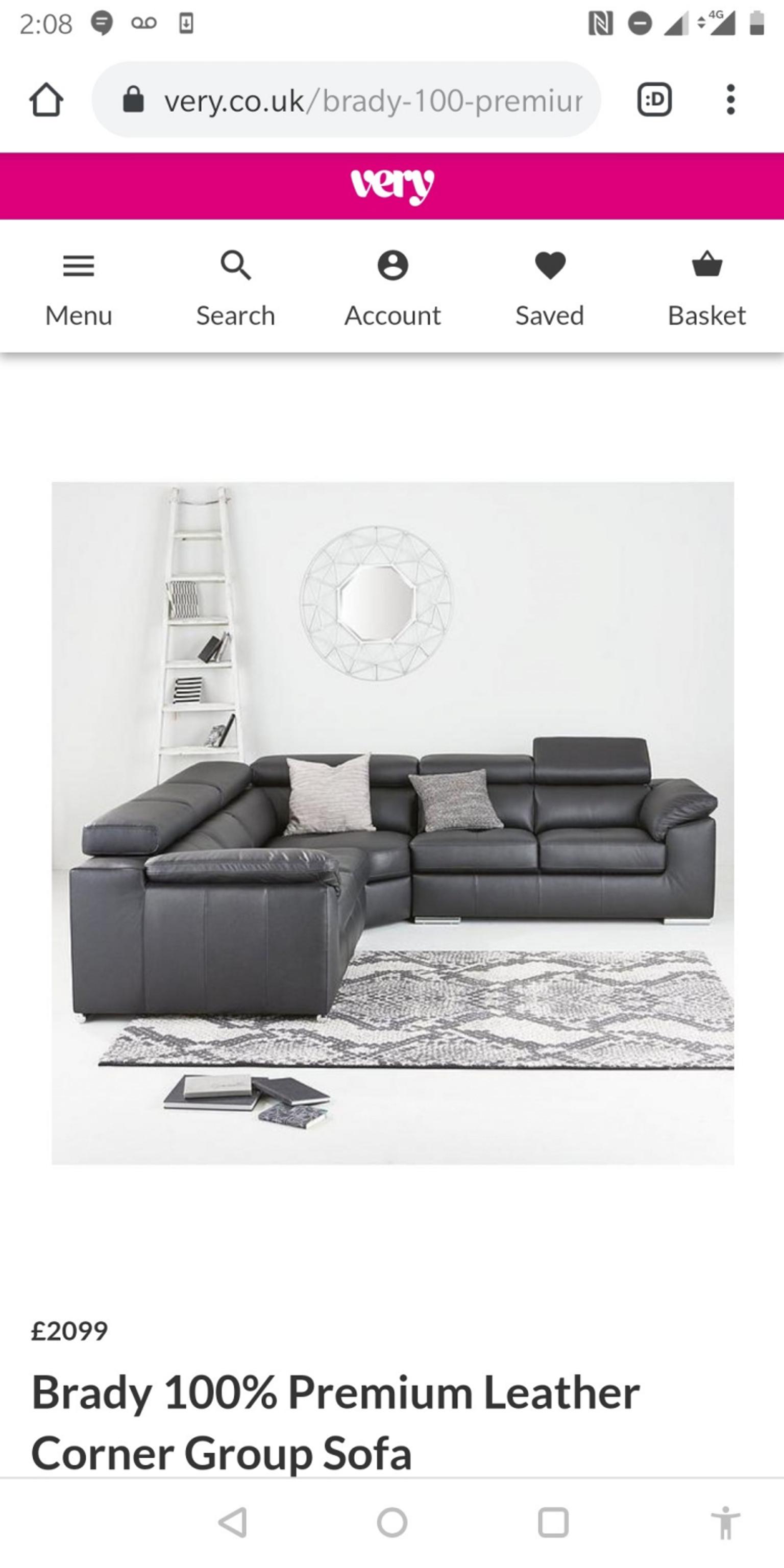 Brady 100 Premium Leather Corner Group, Brady 100 Premium Leather Corner Group Sofa