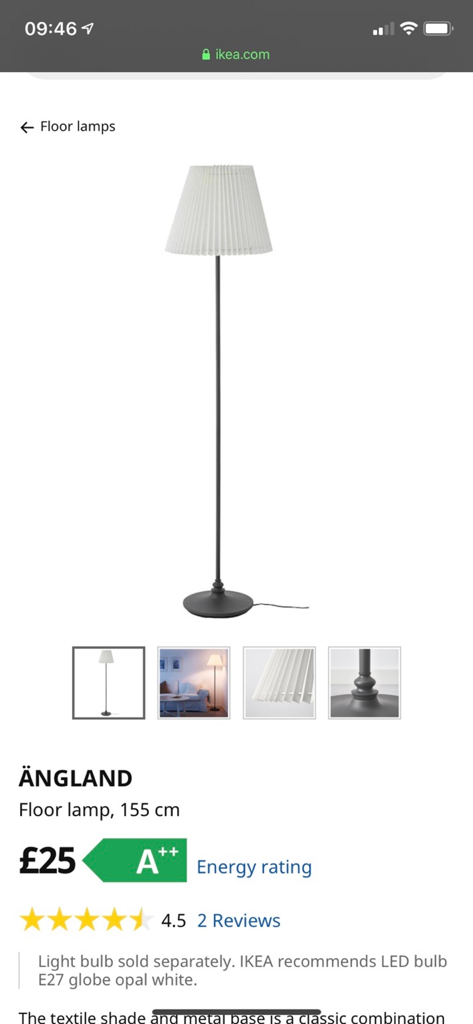 Ikea Floor Lamp Matching Lampshade In, Ikea Angland Table Lamp