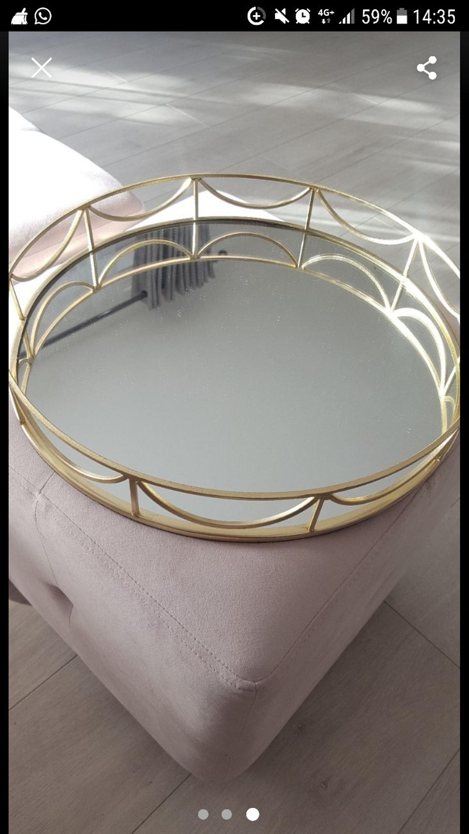 Large Gold Mirror Tray In E6 Newham For, Extra Large Gold Mirrored Tray