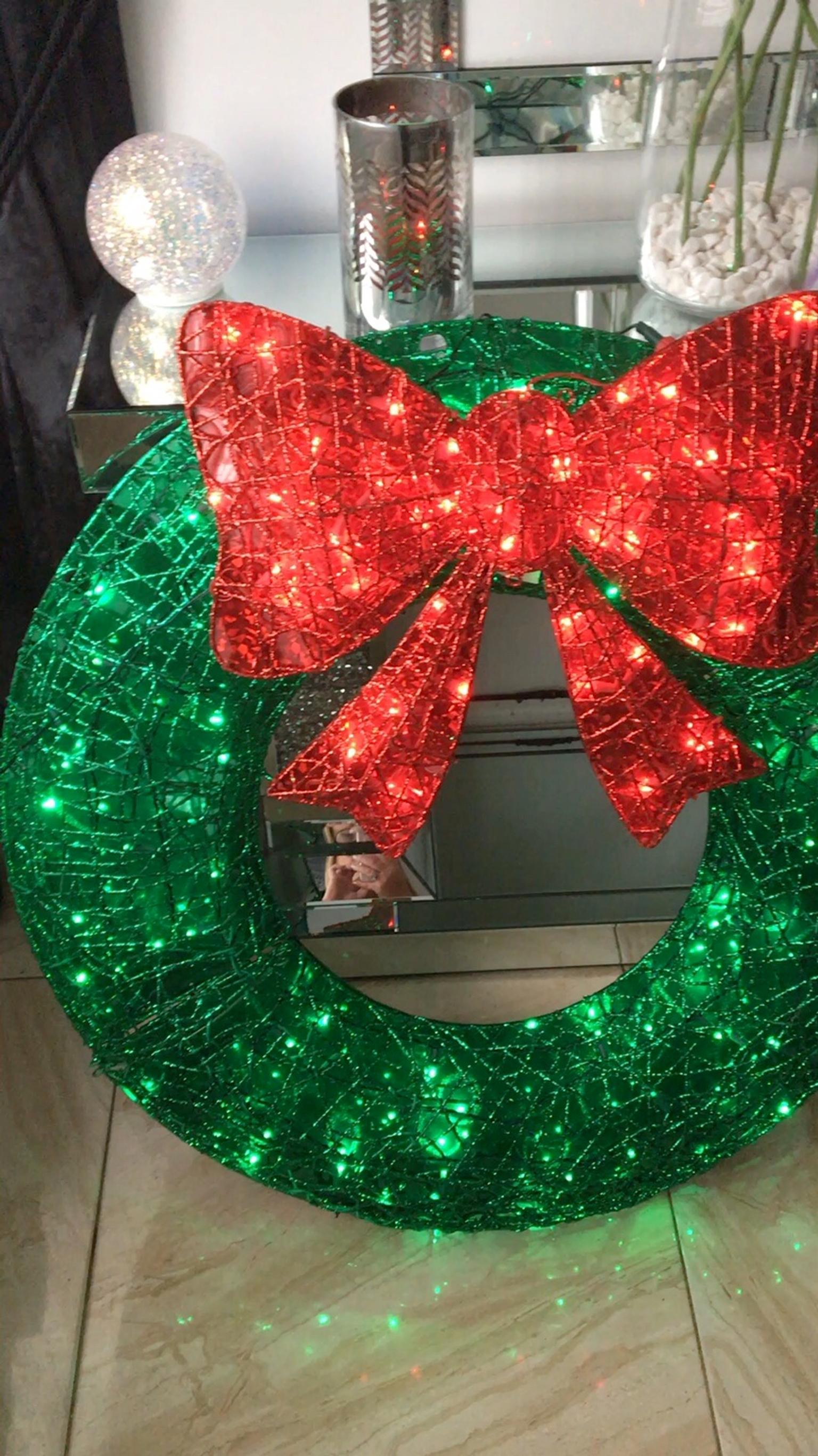 Costco Large Outdoor Wreath Lights, Large Light Up Wreath Outdoor Costco