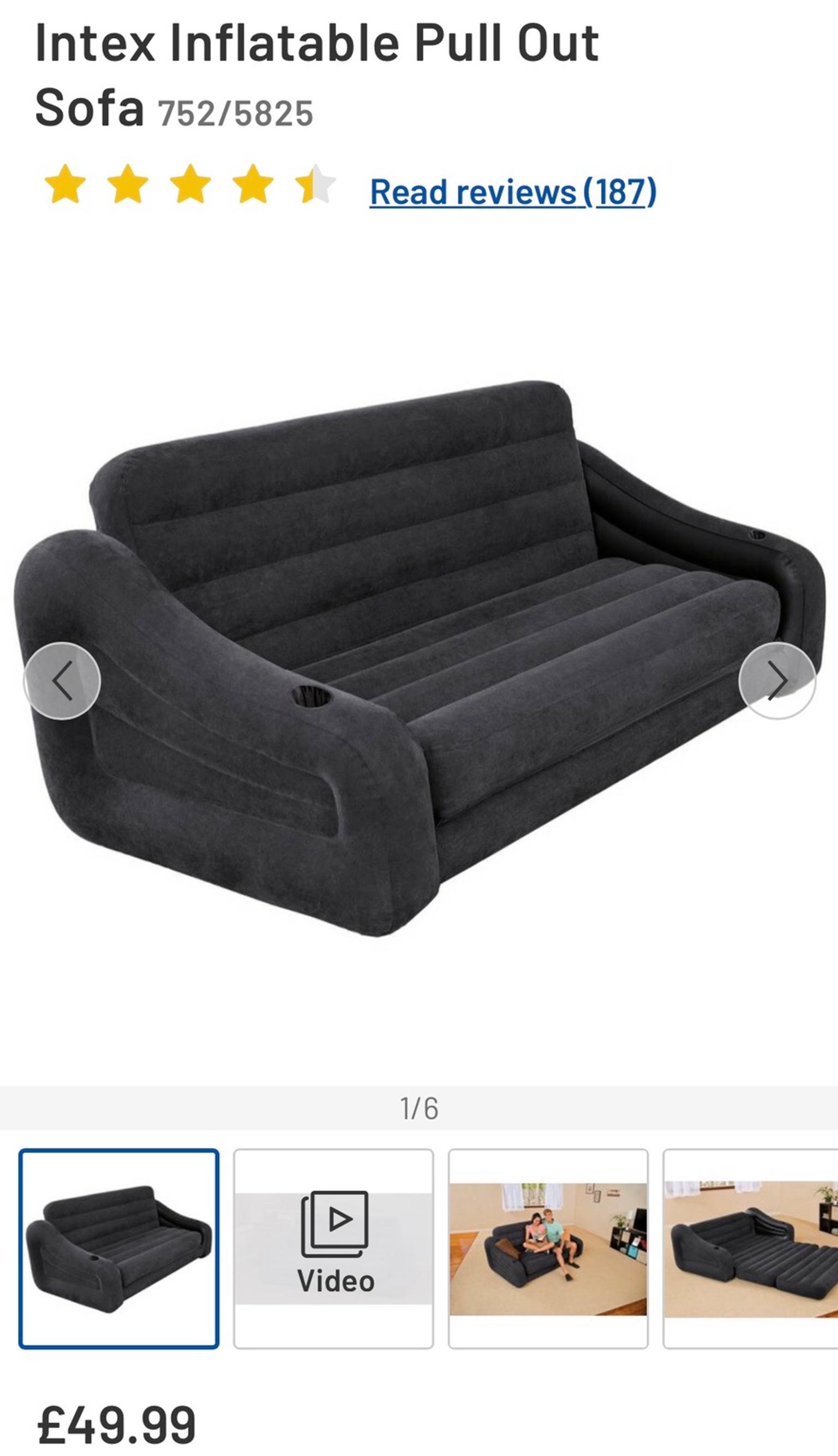 Intex Inflatable Sofa Bed In Cr0 London, Intex Pull Out Sofa Uk
