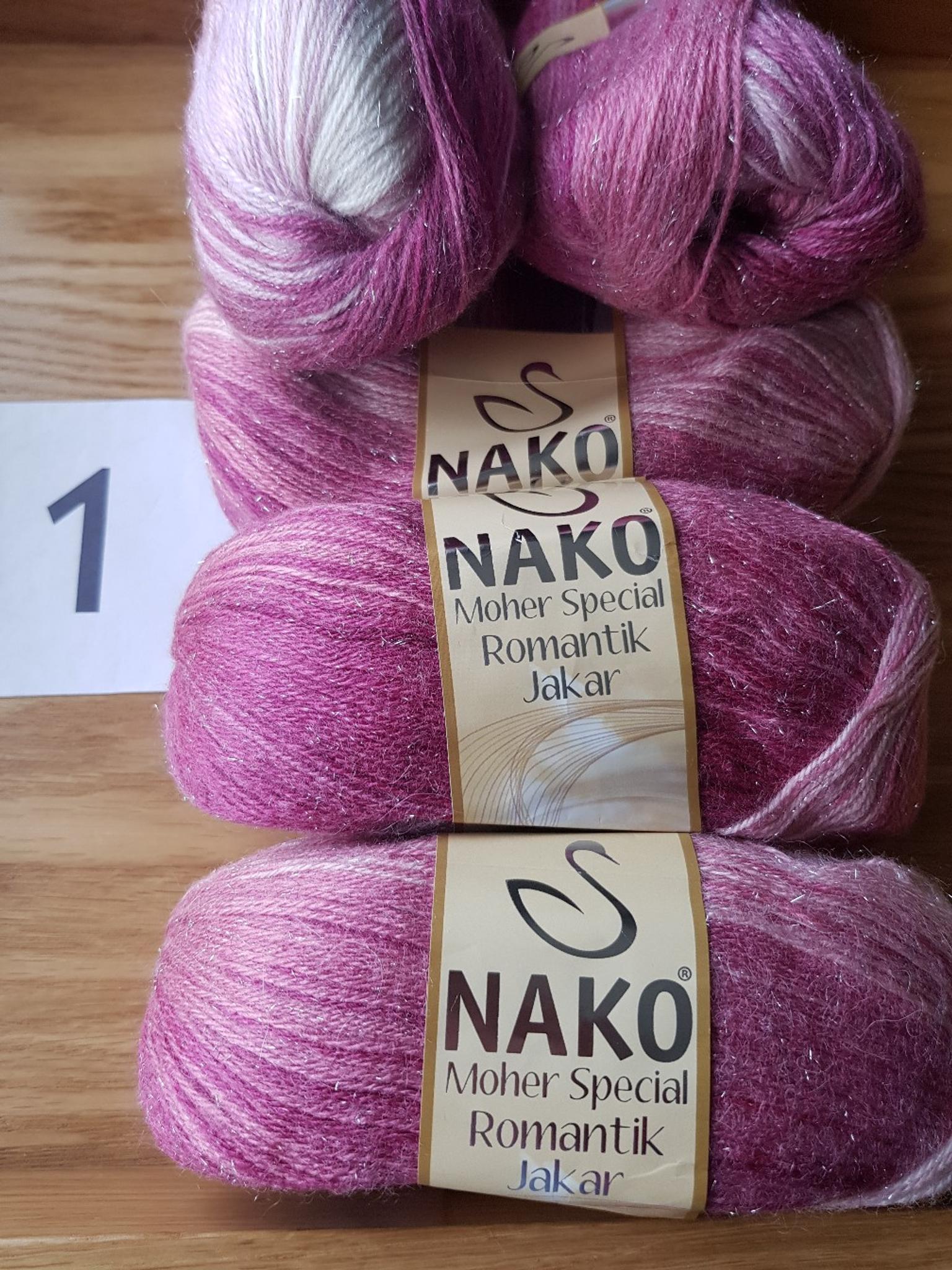 Nako 10% Mohair Special Knitting Yarn/Wool With Sparkly Metallic Thread 500g