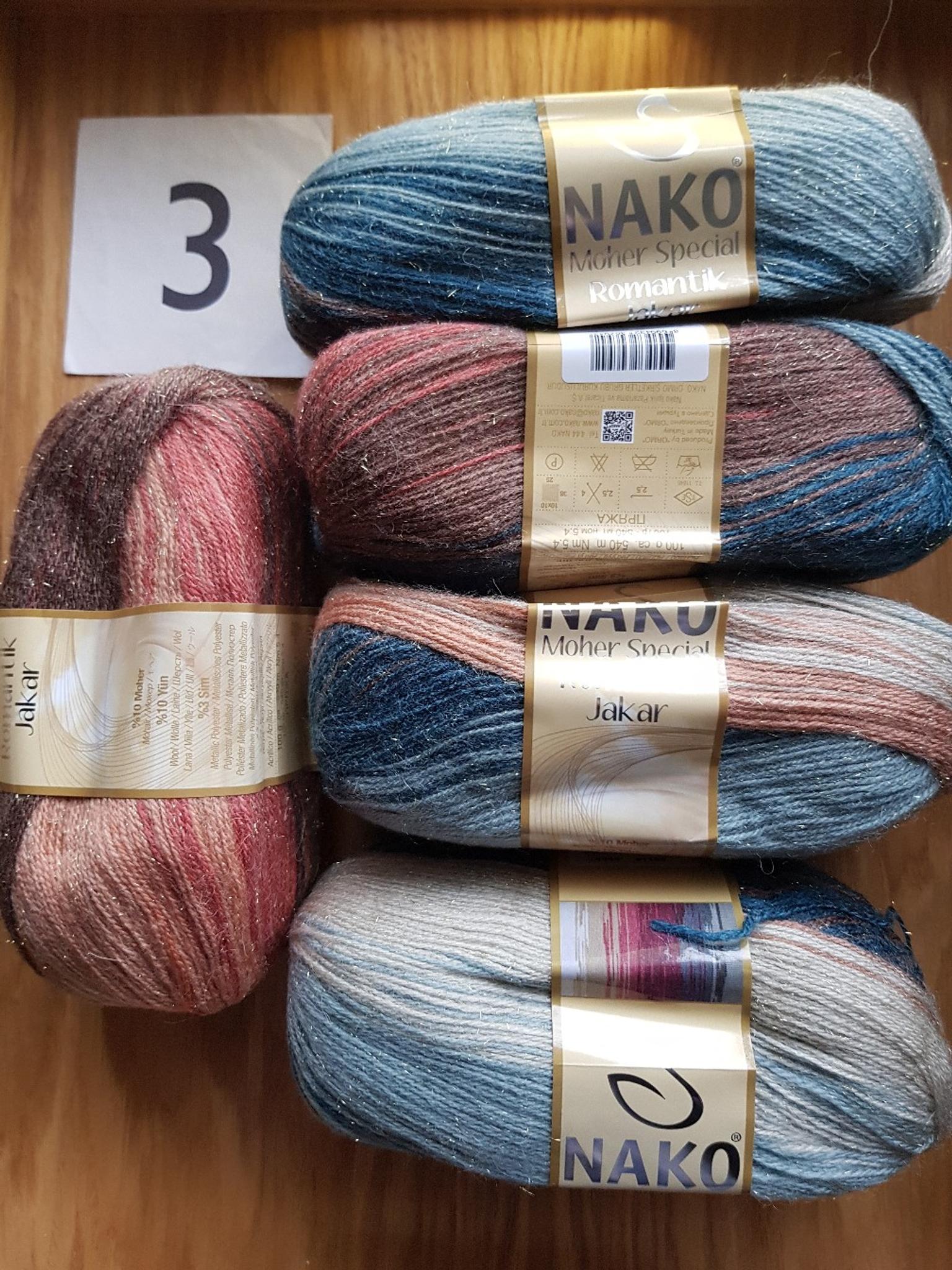 Nako 10% Mohair Special Knitting Yarn/Wool With Sparkly Metallic Thread 500g