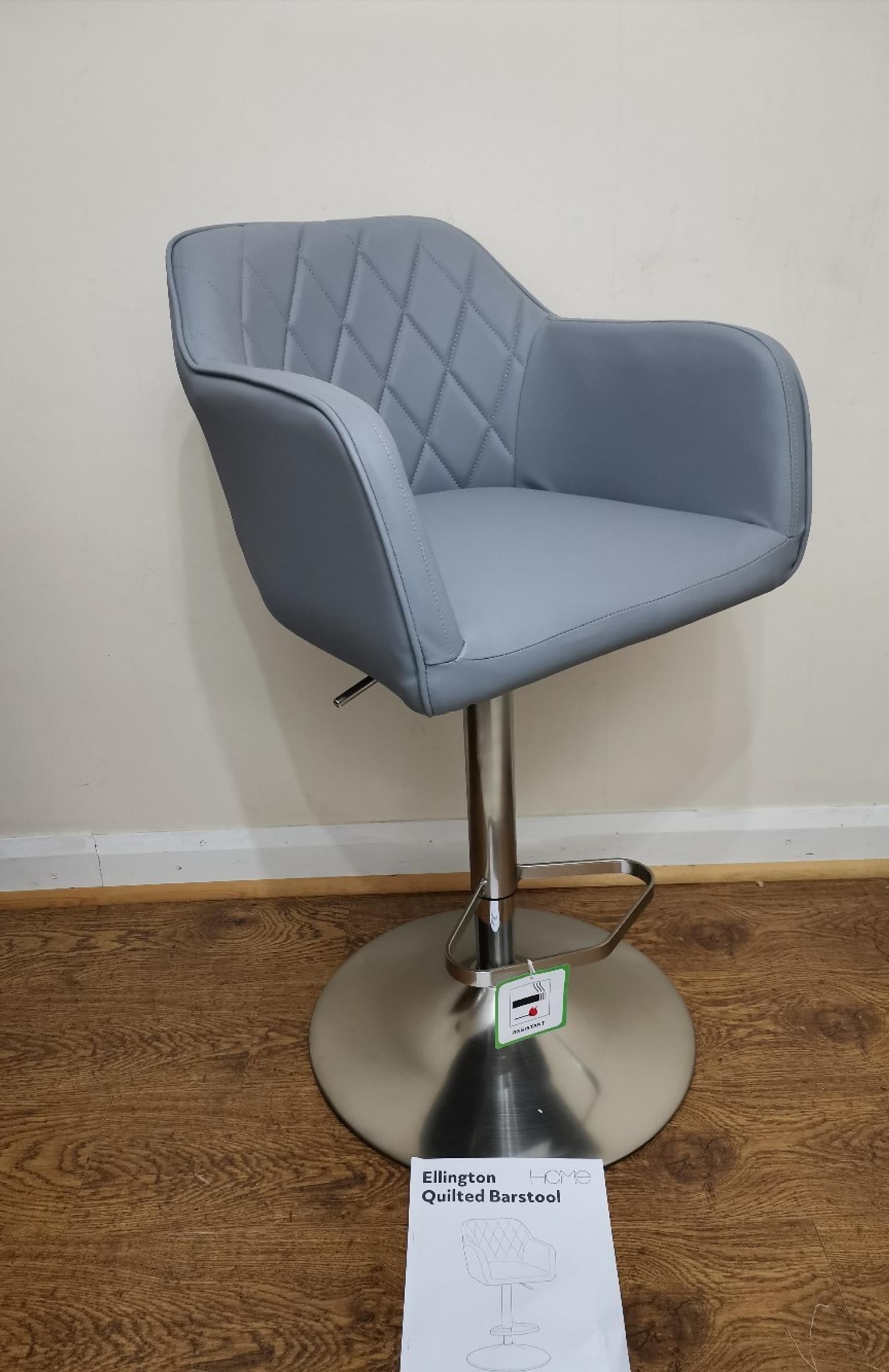 Brand New Ellington Quilted Bar Stool, Quilted Leather Bar Stool