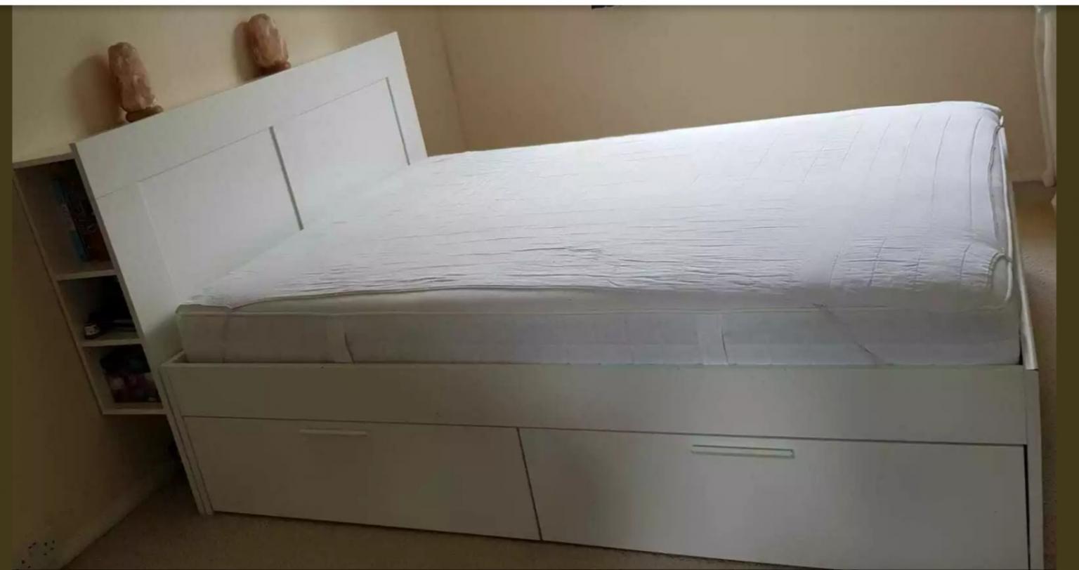 Ikea Brimnes Bed Frame King Size 4, Ikea King Size Bed With 4 Drawers