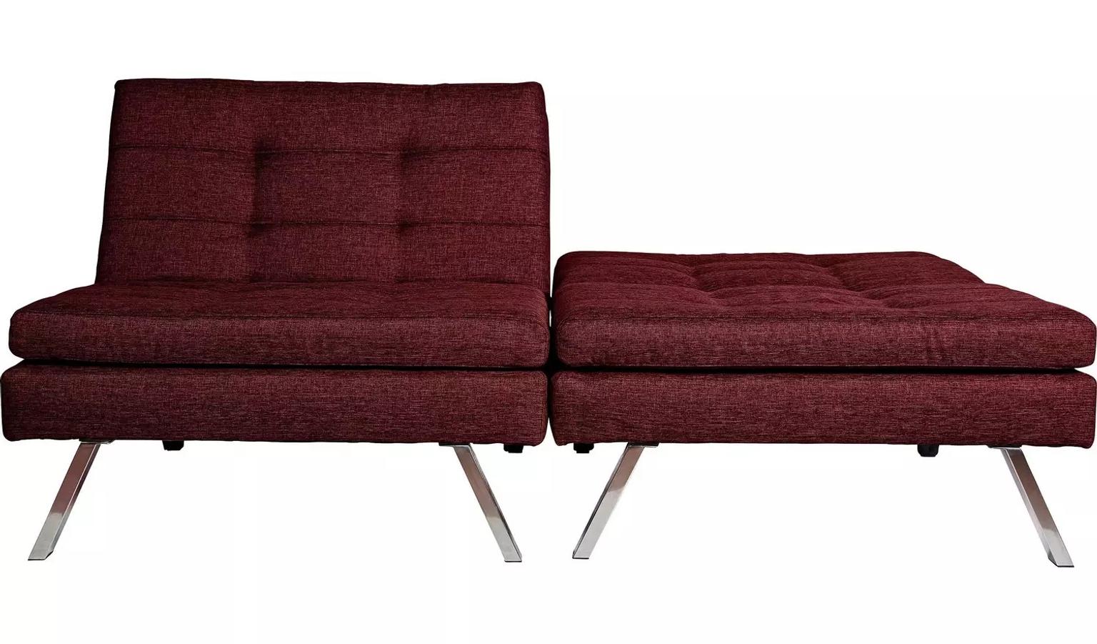 Duo 2 Seater Clic Clac Sofa Bed 355, Duo 2 Seater Clic Clac Sofa Bed Red