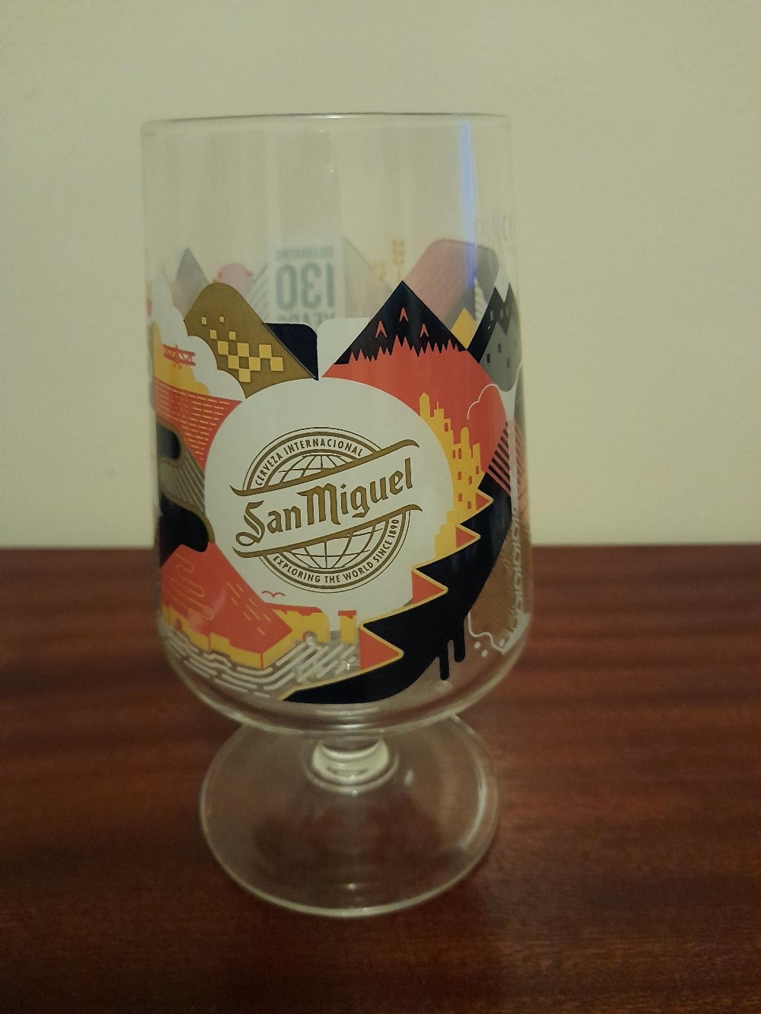 2x San Miguel Sierra 130 Years Limited Edition One Pint 20oz Glass New CE M20 