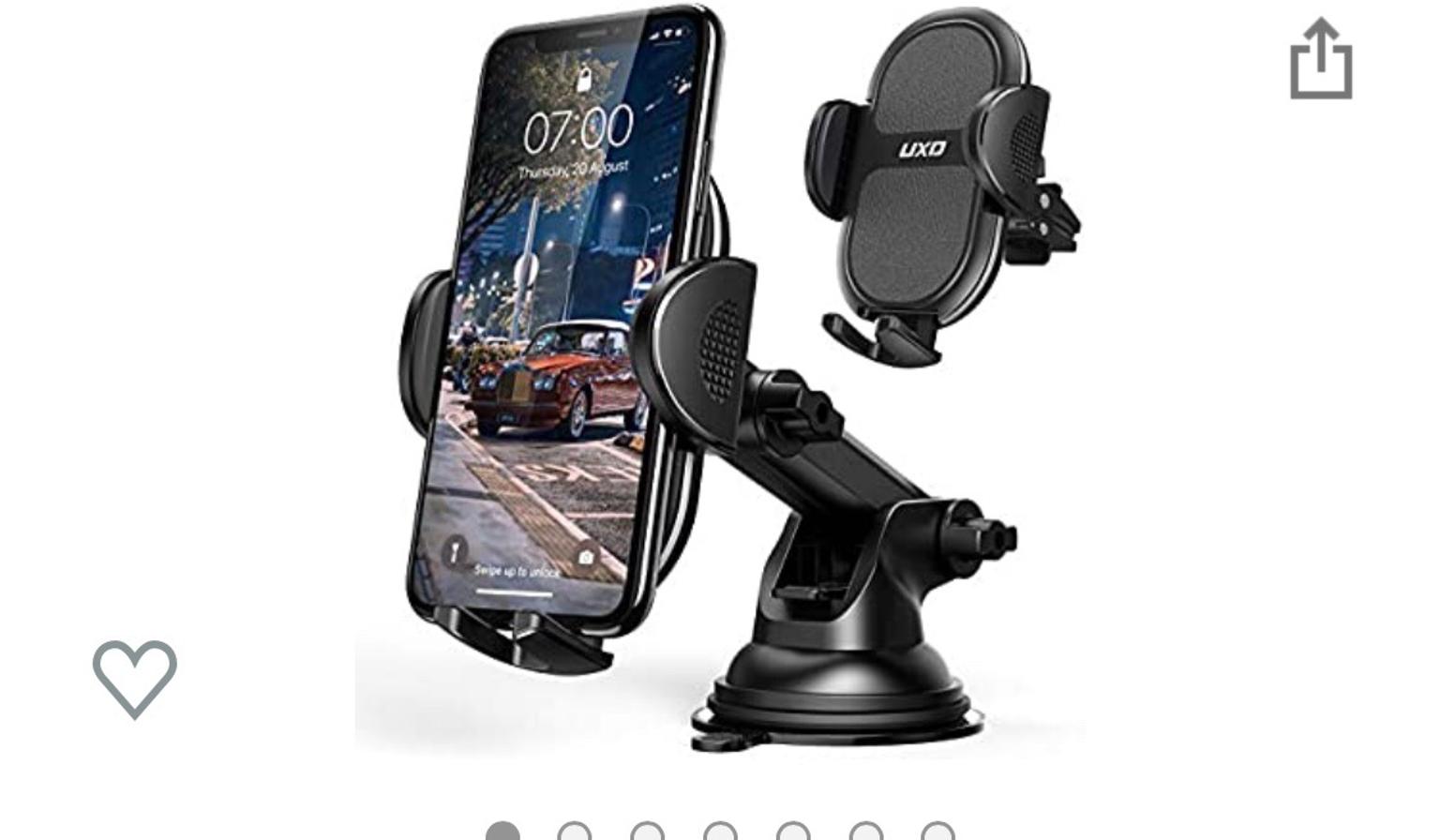 Galaxy S20+ S20 Note 10 9 Plus Light Gray Car Phone Holders Patented Phone Holders for Car Dashboard/Windshield/Air Vent UXD Car Phone Mount Compatible iPhone 11 Pro Max Xs XR X 8 